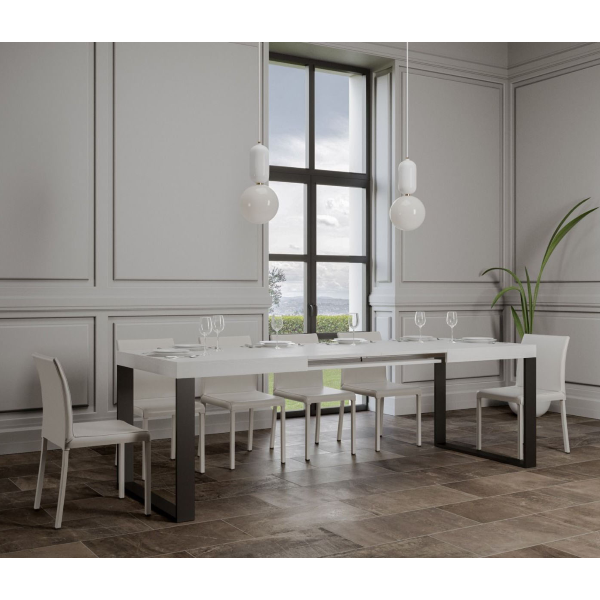 TECNO 180 Tisch ausziehbar bis 284 cm Esche weiß