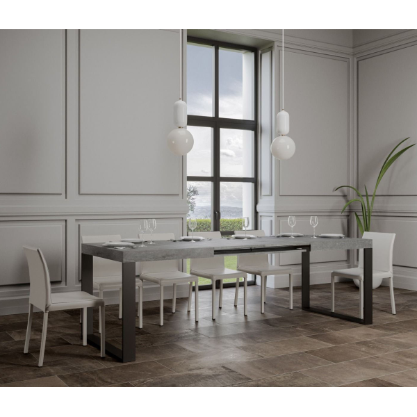 Ausziehbarer Tisch bis 284 cm TECNO 90X180 Beton