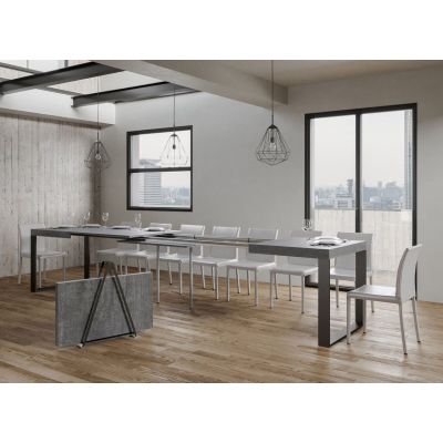 TECNO 90X130 Betontisch ausziehbar auf 390 cm