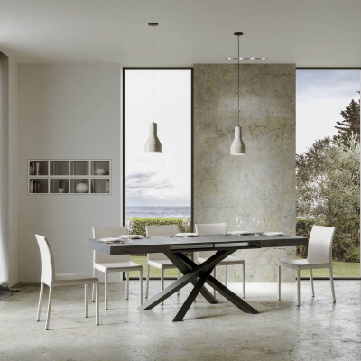 VOLANTIS 90X130 concrete table extendable to 234 cm