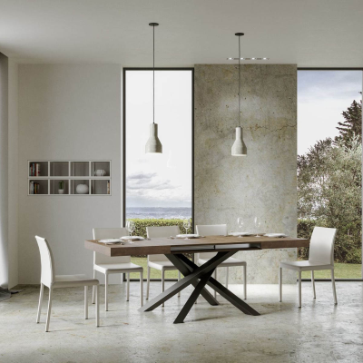 Table VOLANTIS 90X130 noyer extensible à 234 cm