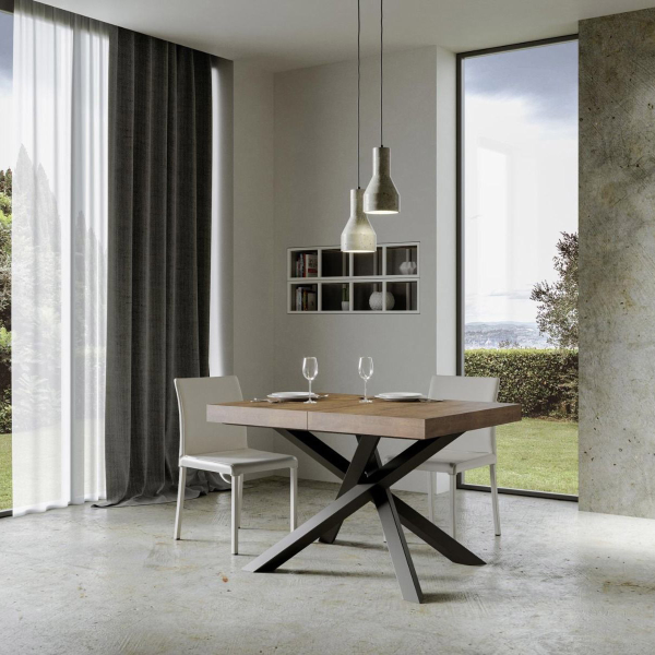 Table VOLANTIS 90X130 noyer extensible à 234 cm
