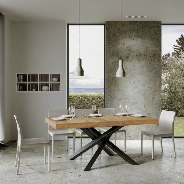 VOLANTIS table 90X180 nature oak extendable to 284 cm