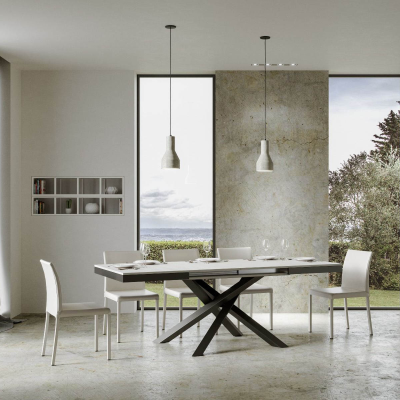 Table 90x120 VOLANTIS EVOLUTION white ash extendable to 224 cm