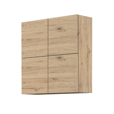CUBOTTO wall unit with 4 doors with PUSH & PULL opening in natural oak