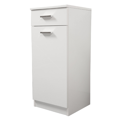 Multipurpose cabinet 35x34 with door and drawer CLASSIC Glossy White