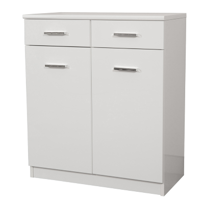 Multipurpose furniture 69x34 with 2 doors and 2 drawers CLASSIC Glossy White