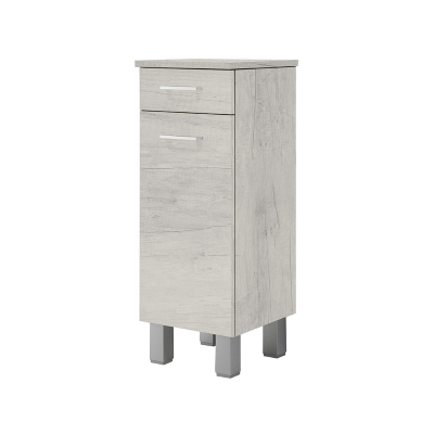 Mobile multiuso 35x34 con anta e cassetto GAIA Quercia Bianco