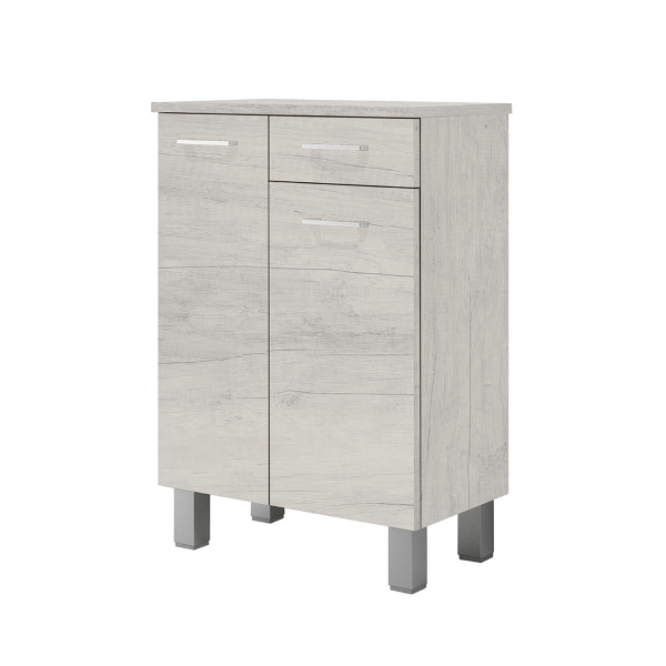 Multipurpose cabinet 35x34 with doors and drawer GAIA in light eucalyptus