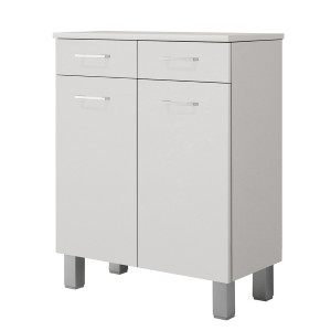 Multipurpose furniture 69x34 with GAIA glossy white doors and drawers
