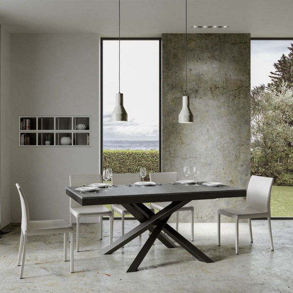 VOLANTIS EVOLUTION table 90x180 extendable to 284 cm Cement