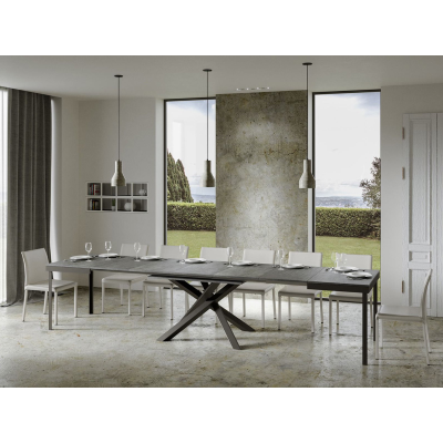 VOLANTIS EVOLUTION table 90x160 extendable to 420 cm concrete