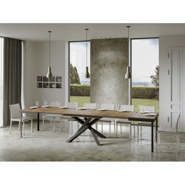 Table 90x120 extendable to 380 cm VOLANTIS EVOLUTION walnut