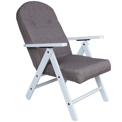 Poltrona reclinabile legno Laccato Bianco e tessuto Grigio AMALFI  