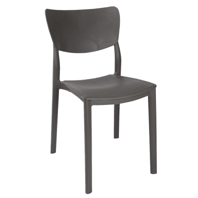 Chaise empilable pour l'intérieur et l'extérieur LIBRA Anthracite 2 chaises