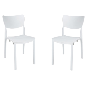 Stapelstuhl für drinnen und draußen LIBRA Weiß 2 Stühle