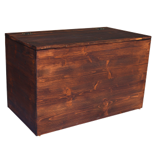 Cofre de almacenaje en madera maciza cm 78
