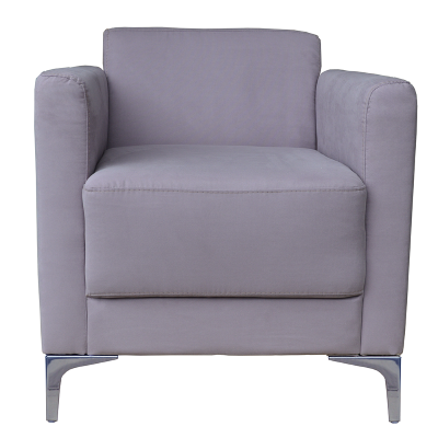 Fauteuil de bureau carré - PRAGUE en tissu lilas