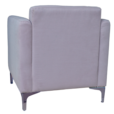 Fauteuil de bureau carré - PRAGUE en tissu lilas