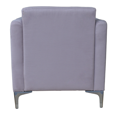 Fauteuil de bureau carré - PRAGUE en tissu lilas