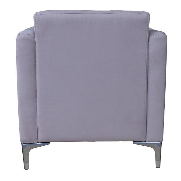 Fauteuil de bureau carré - PRAGUE en tissu lilas