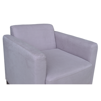 Fauteuil de bureau carré - PRAGUE en tissu lilas
