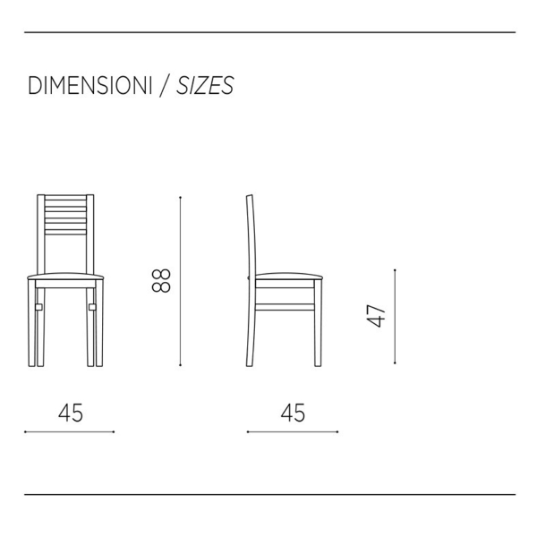 Sedia cucina legno seduta ecopelle - Grigio Tropea 2 sedie