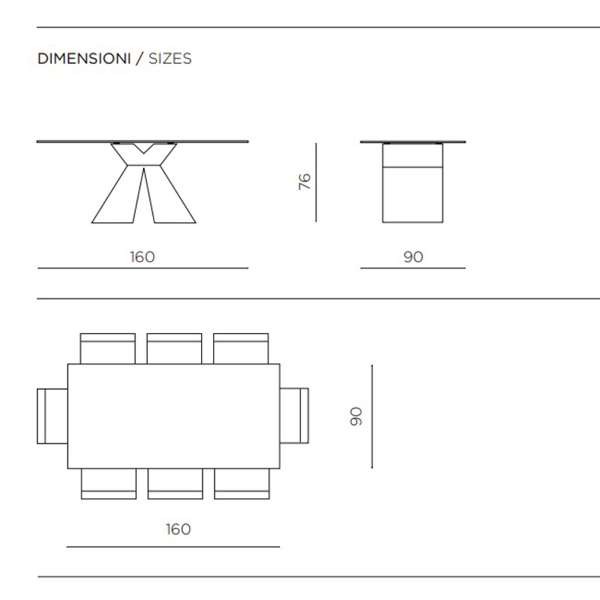 Tavolo con piano in vetro trasparente e base effetto legno ZEFIRO CEMENTO