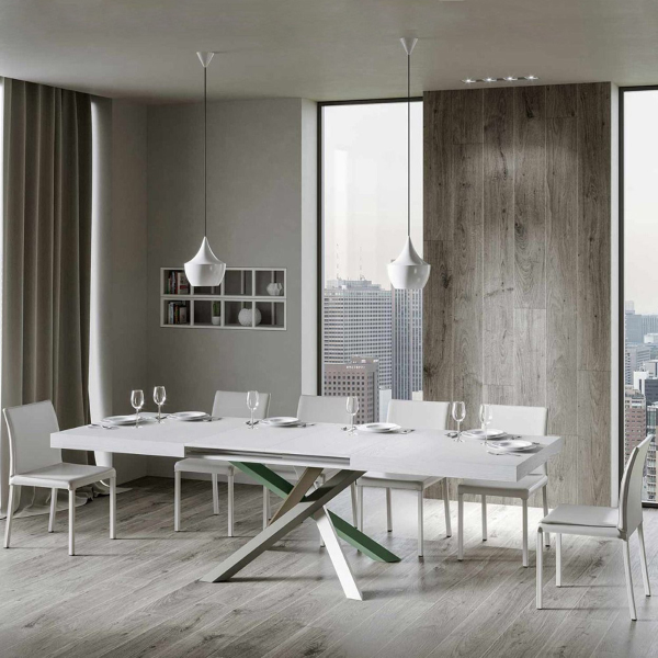Volantis table Extendable to 390 White Ash top 90x130 frame 4/A
