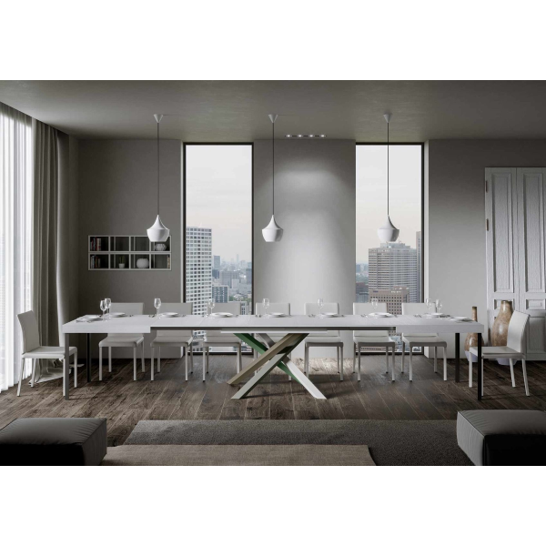 Volantis table 90x160 top White Ash Elongated 420 frame 4/A