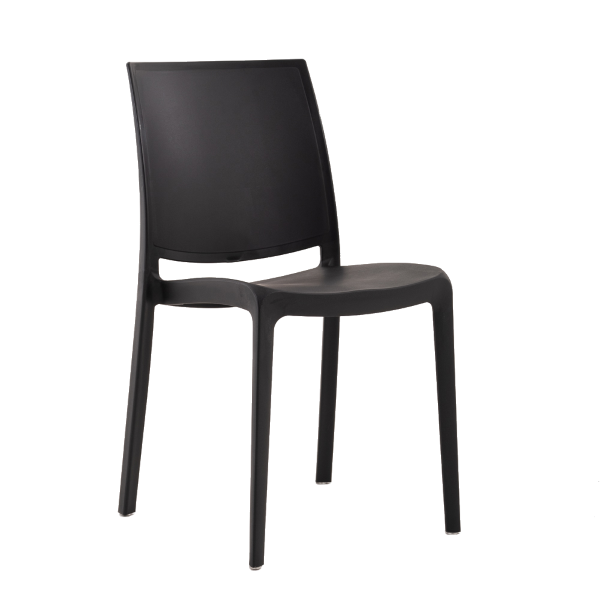 Sedia da giardino o cucina in polipropilene impilabile - Set 2 FEBE Antracite 