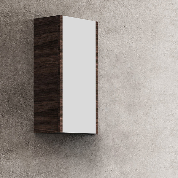 Reversible suspended wall unit 1 door LUNA 30x22xH71 White/White Oak