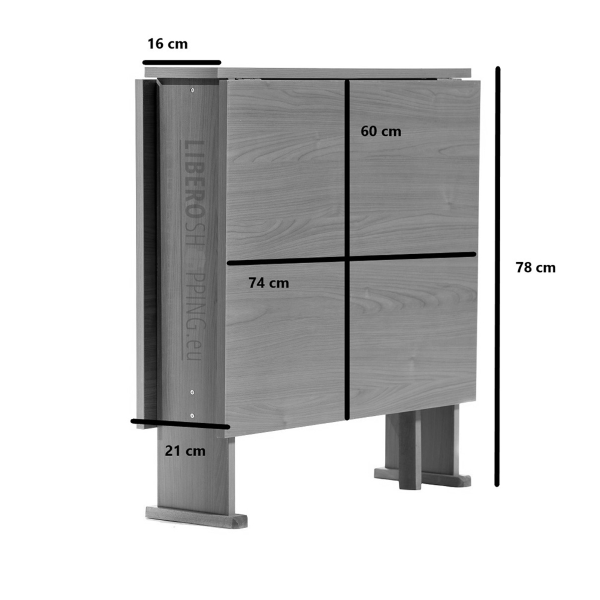 Mesa de comedor resellable de madera 136x74 cm SUSANNA Nogal