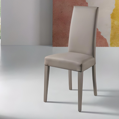 Silla de polipiel con patas pintadas Tortola mod. Juego de 2 piezas DENVER