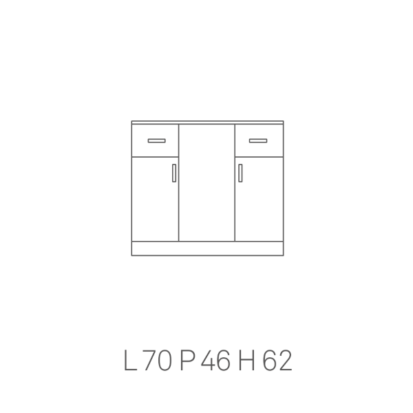 Column cabinet 2 doors 2 drawers SHINY WHITE