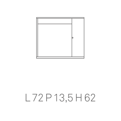 NETTUNO glossy white bathroom mirror with 1 door with LED light