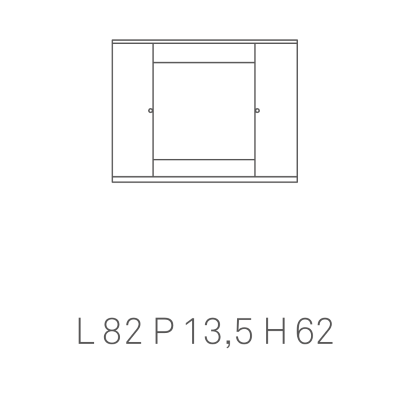 Specchiera mobile contenitore da bagno MERCURIO 80 bianco lucido a 2 ante e luce LED