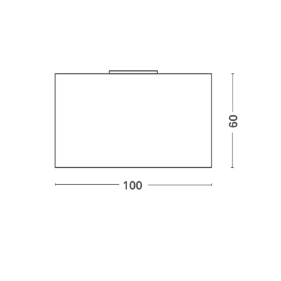 Specchio rettangolare moderno con lampada a LED CLEO 100X60