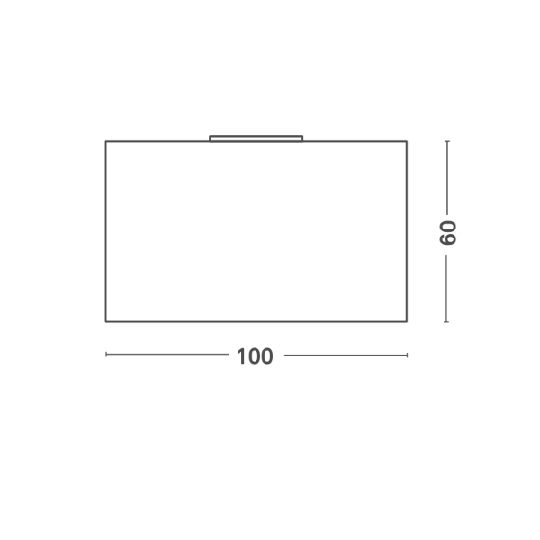 Specchio rettangolare moderno con lampada a LED CLEO 100X60