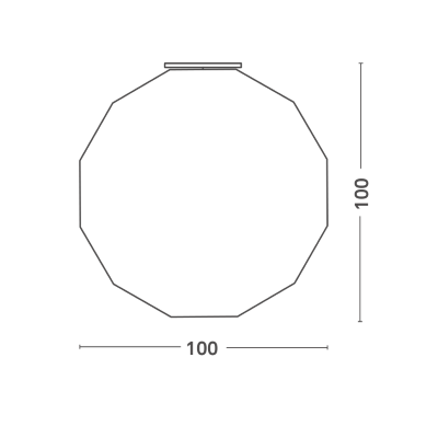 Specchio rotondo moderno con lampada a LED GENA 100X100