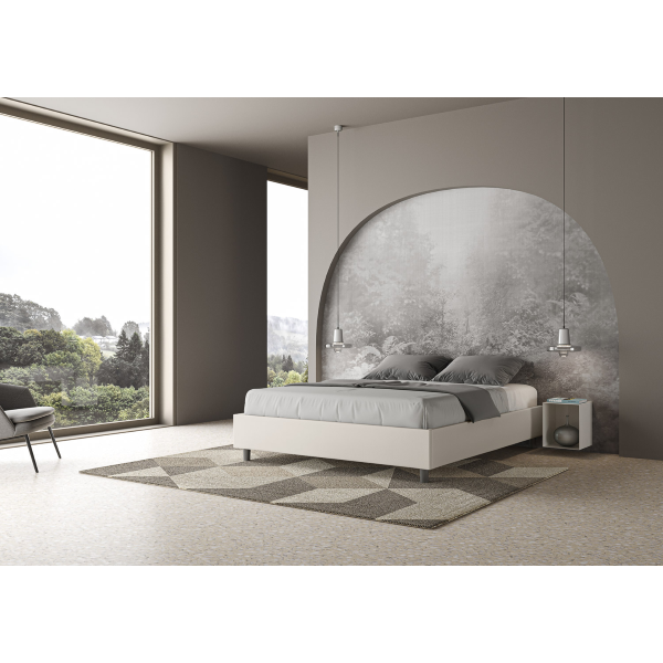 Cama Azelia Sommier L.160 P.210 sin base blanca