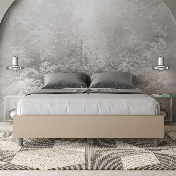 Azelia Sommier bed L.160 D.210 with dove gray base