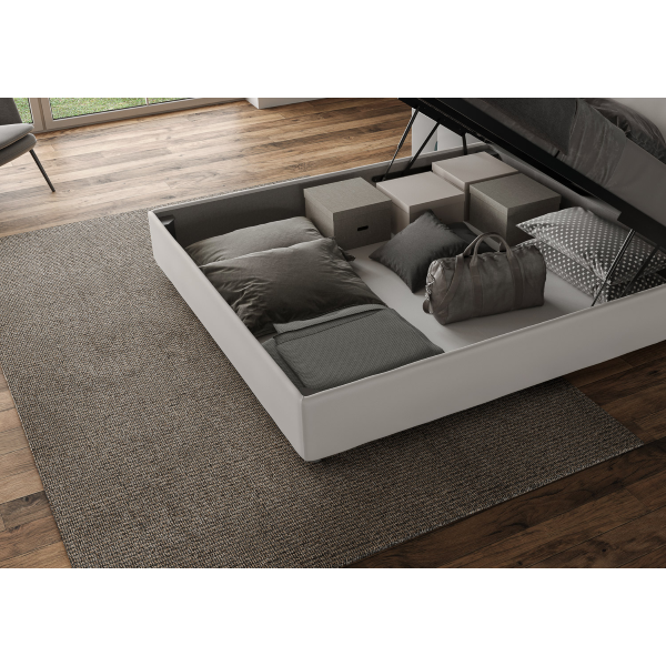 Adele bed 160x190 mesh and white container