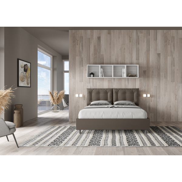 Cama Annalisa 160x200 con base capuchino