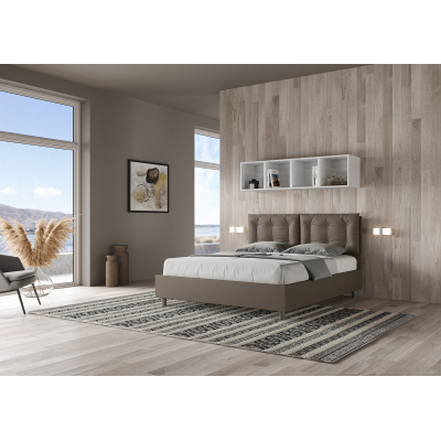 Cama Annalisa 160x200 con base capuchino