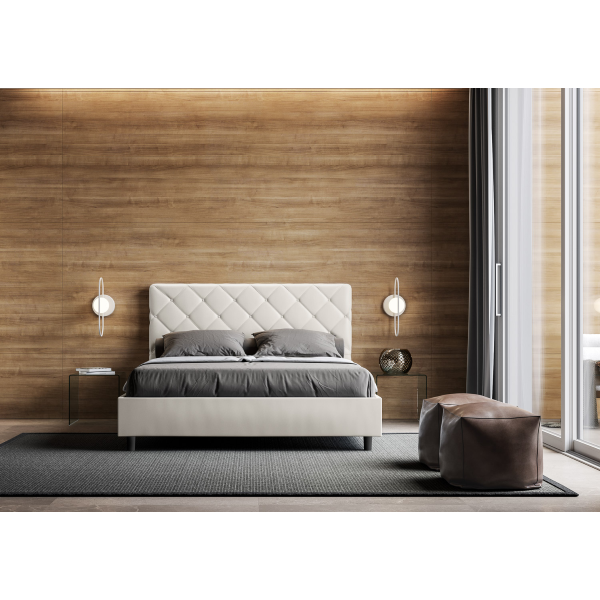 Cama Priya 160x200 con malla blanca
