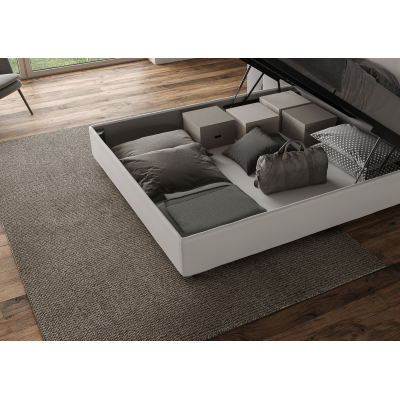 Cama Agueda malla 160x200 y contenedor blanco