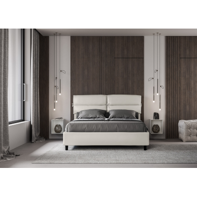 Cama Nandy malla 160x200 y contenedor blanco