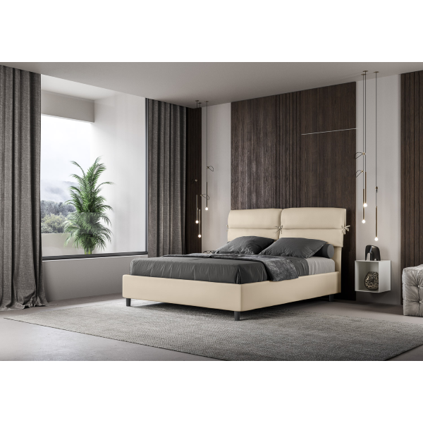 Cama Nandy 160x200 gris tórtola base y contenedor