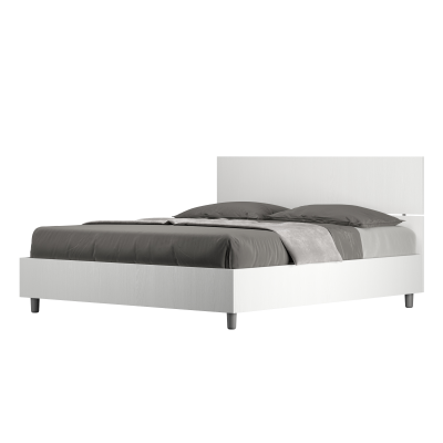 Demas Fisso bed with white ash straight headboard
